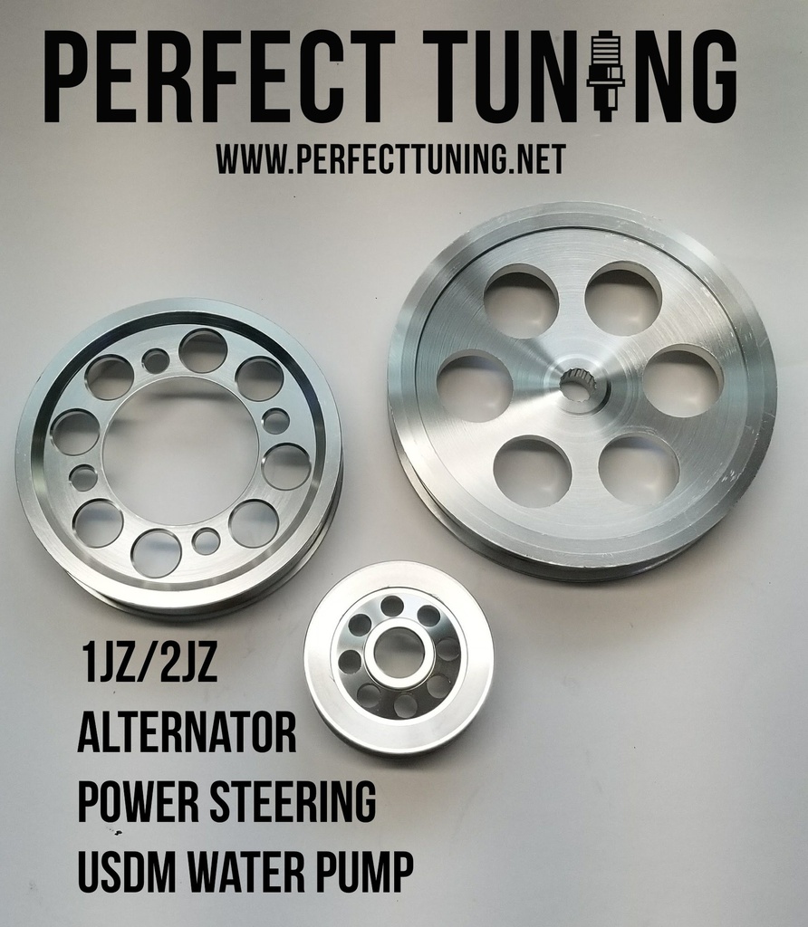 [JZ-PULLEY-KIT-SILVER] 1JZ 2JZ Pulley Kit Aluminium Silver
